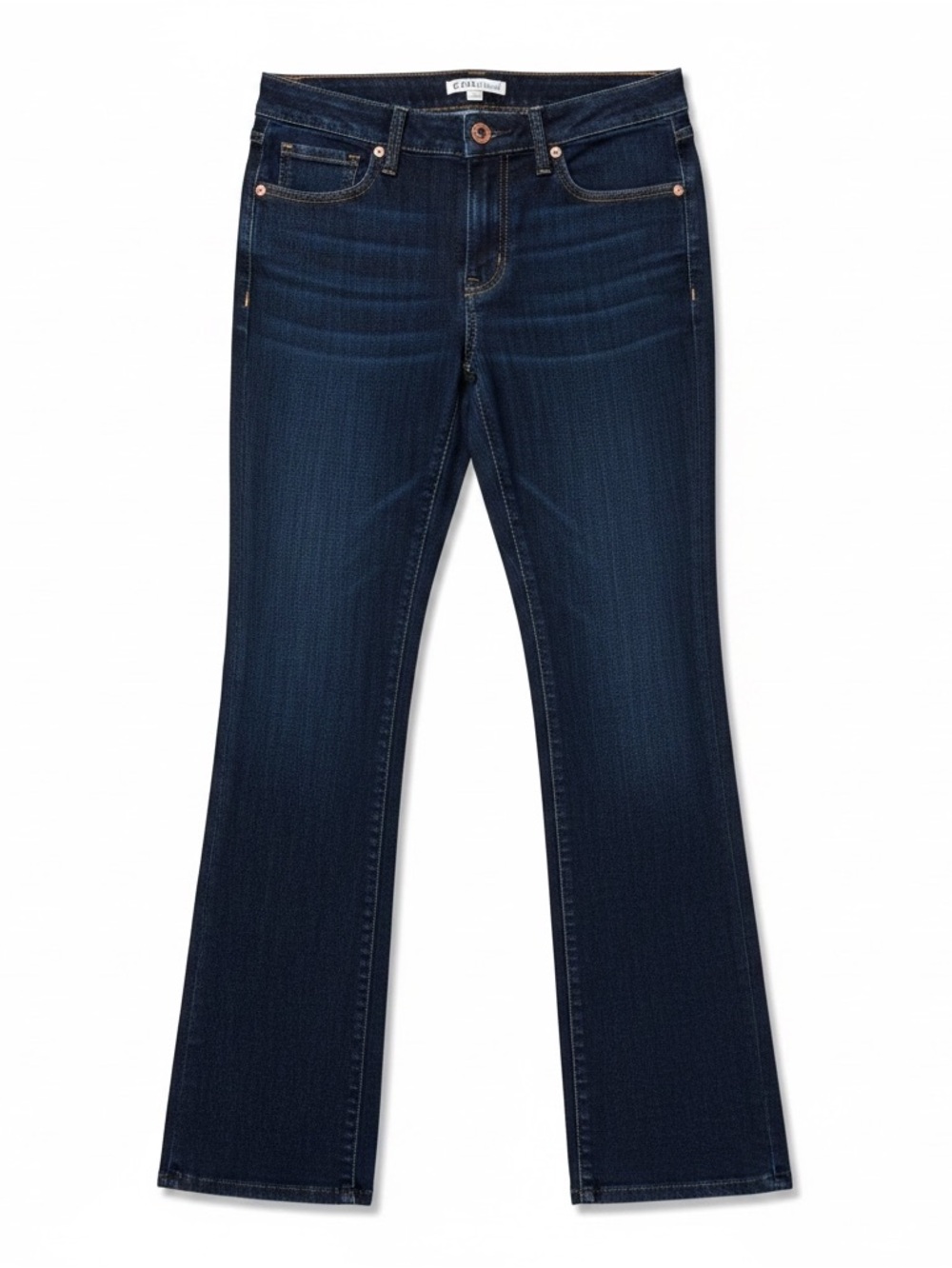 CAbi #203R Size 6 Dark Blue Classic Bootcut Jeans Cotton-Polyester